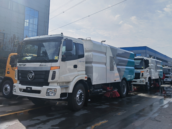 Foton Auman Snow Plow Road Street Sweeper And Cleaning Wash Truck Price 